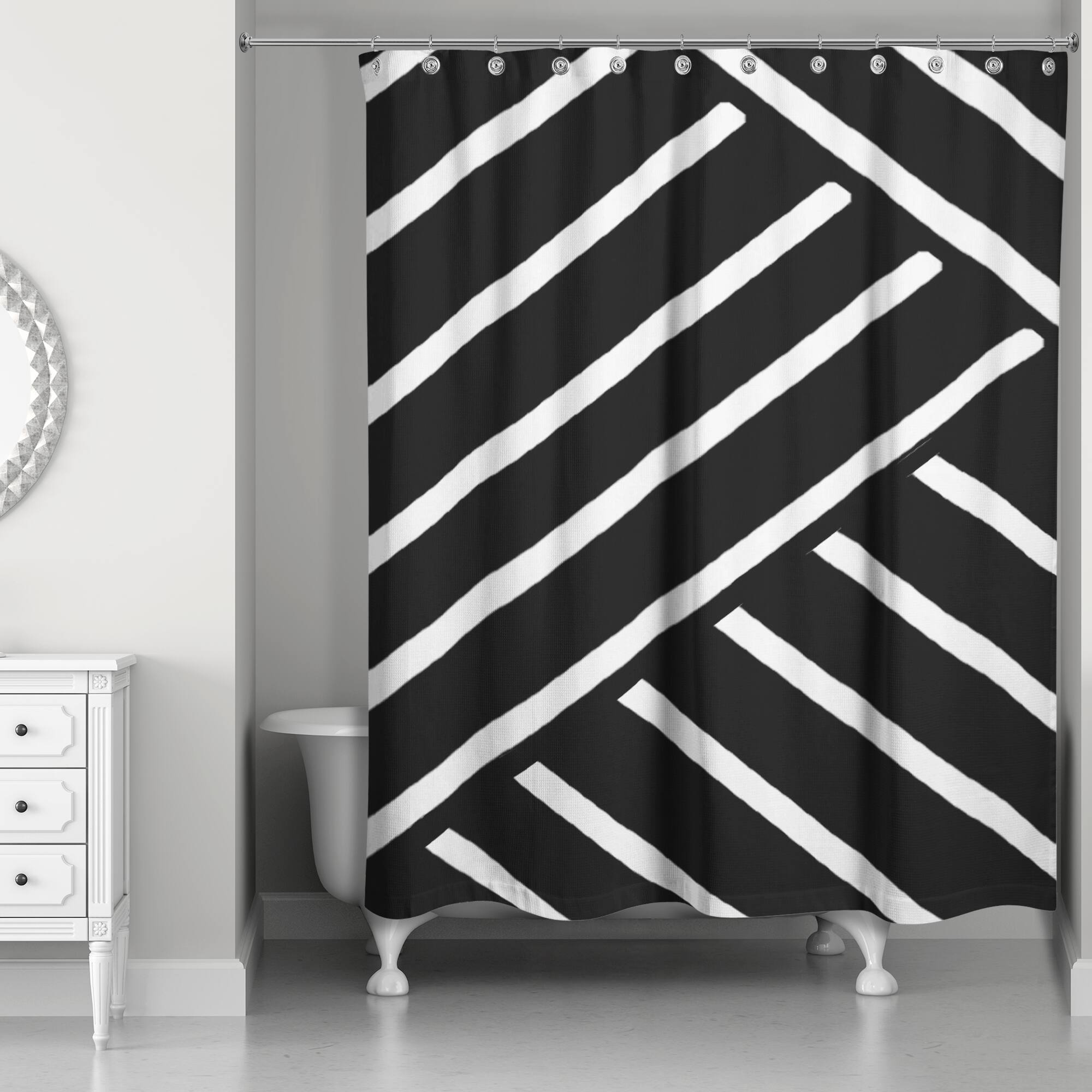 Herringbone Shower Curtain